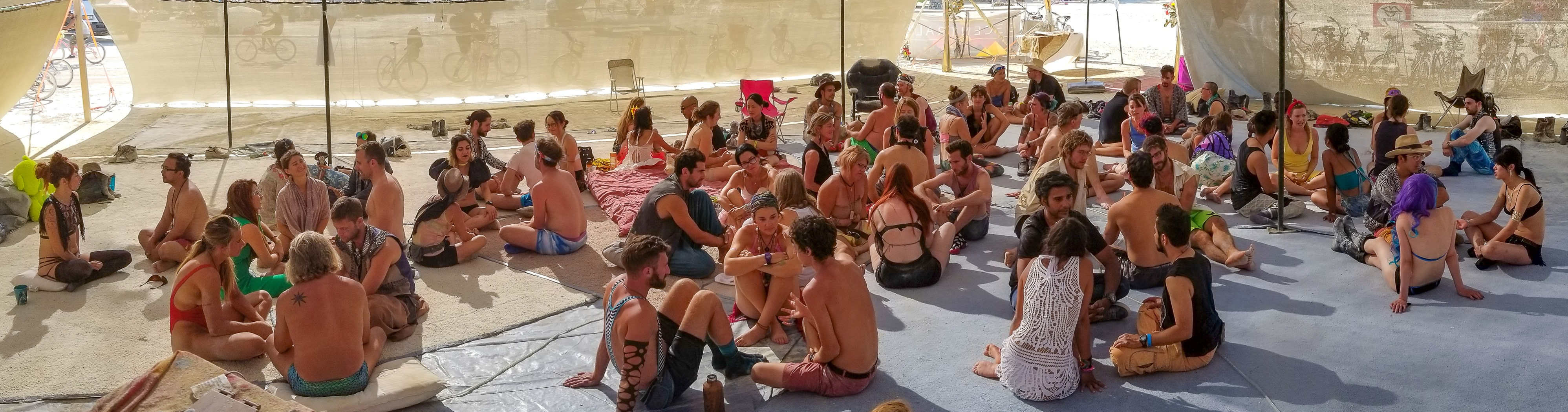 Authentic Relating in the Alps shade structure